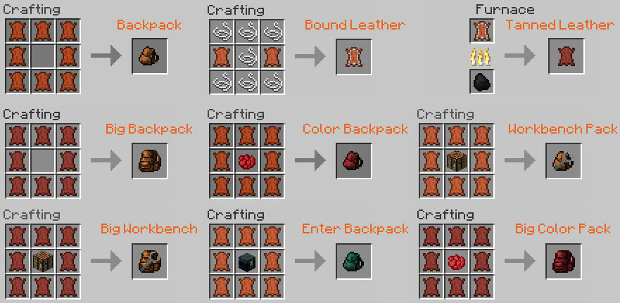 Скачать Backpacks для Minecraft 1.8.9 - RU-M.ORG