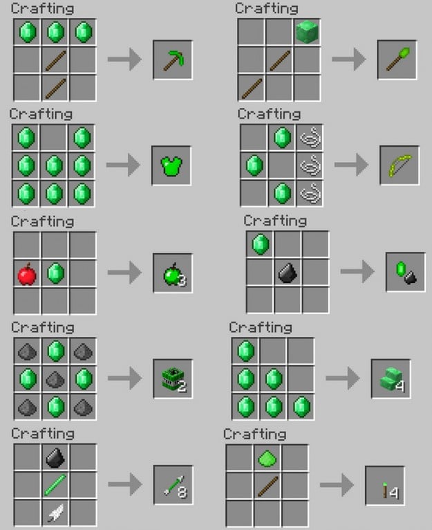 emerald dimension minecraft emerald tools