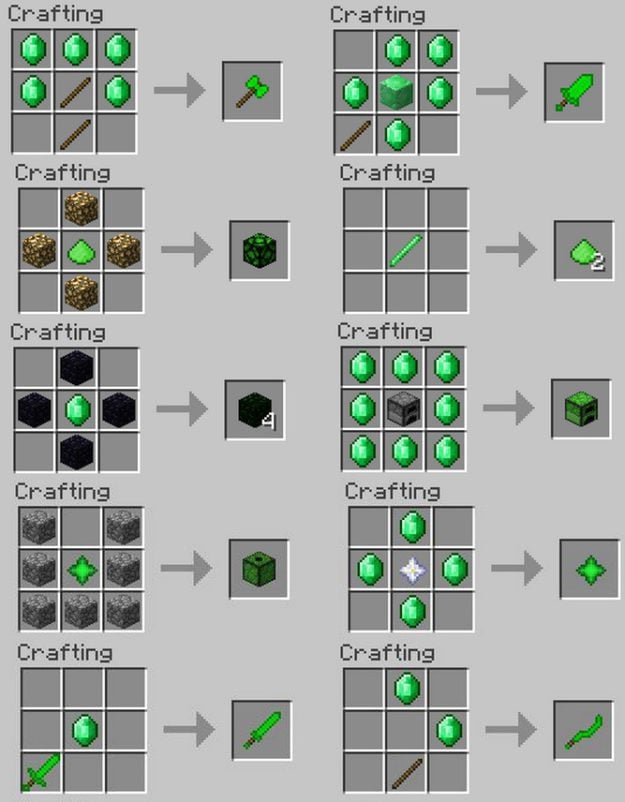 emerald dimension minecraft emerald tools