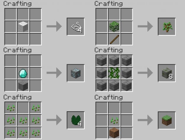 Block Recipes in Minecraft