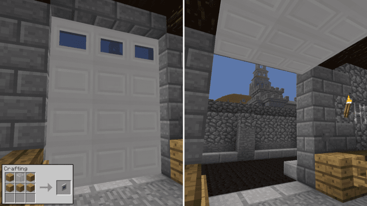 Malisis Doors 1 12 2 Minecraft Mods, How To Build A Open Garage In Minecraft